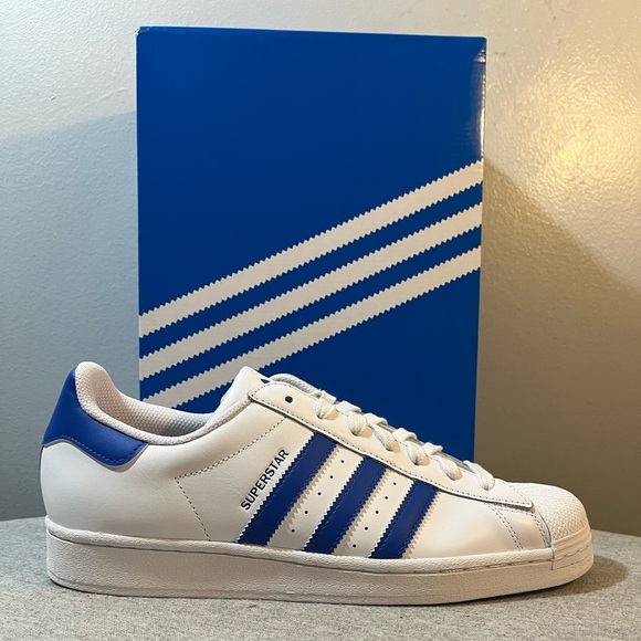 Adidas Superstar Cloud White BlueCasual Sneakers Men's Shoe Size 10 IG9368​​
